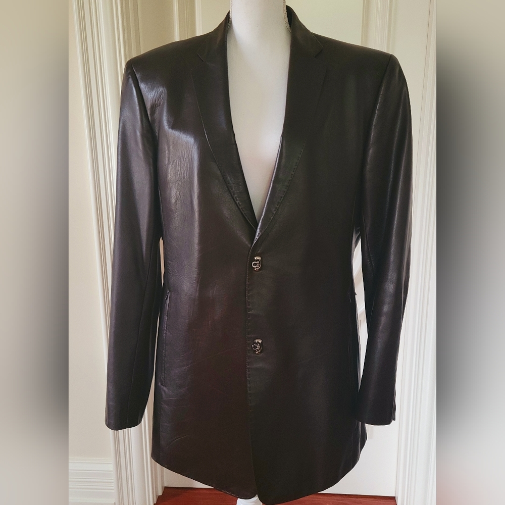 Masatomo leather blazer